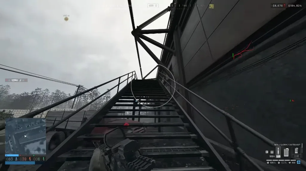 Wardogs autumn map player ESP and aimbot FOV circle